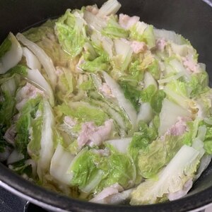 簡単♫旨っ♫白菜と豚ばら肉のミルフィーユ鍋